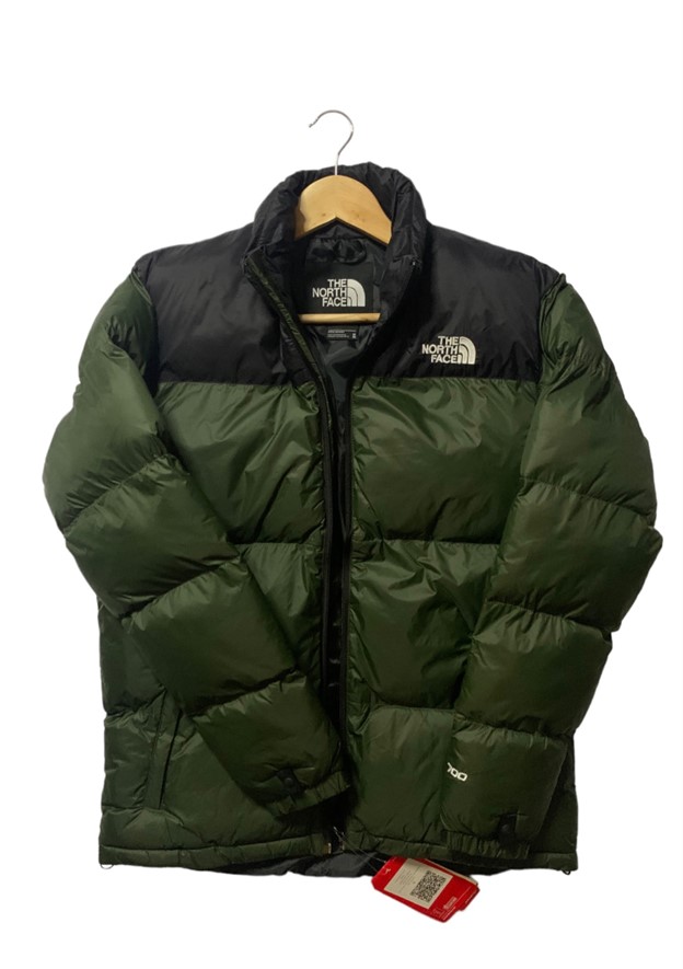 Mens North Face Retro 1996 Nuptse Jacket in Olive Green - Vint ISK