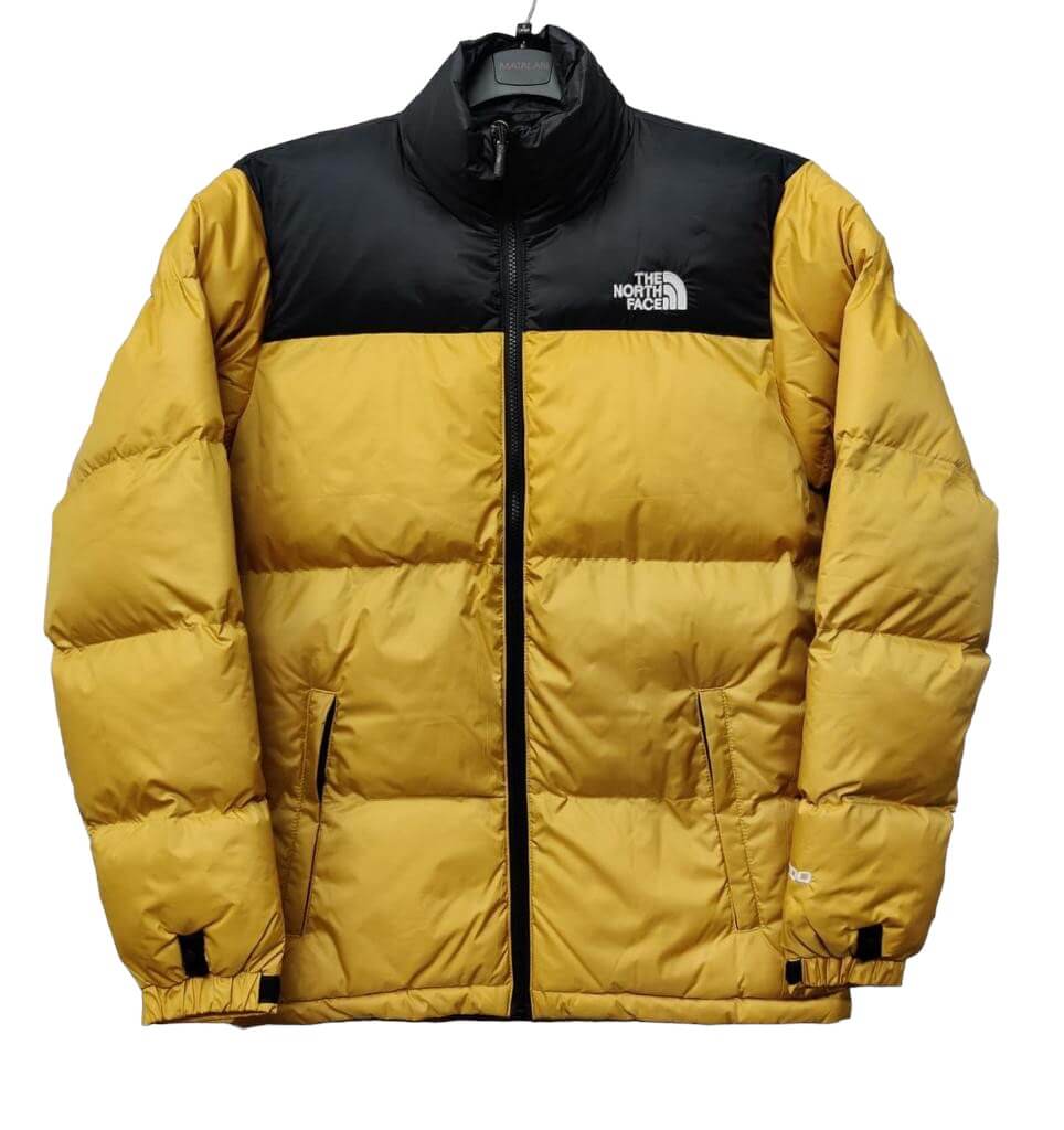 Mens North Face Retro 1996 Nuptse Jacket in Yellow - Vint ISK