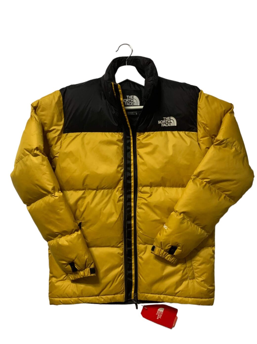 Mens North Face Retro 1996 Nuptse Jacket in Yellow - Image 3