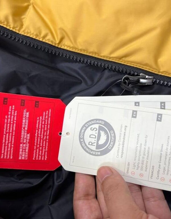 Mens North Face Retro 1996 Nuptse Jacket in Yellow - Image 8