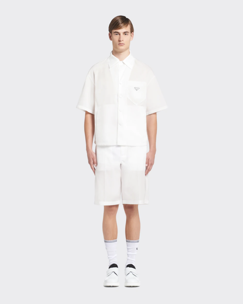 Prada White Re-Nylon Short-sleeved shirt - Vint ISK